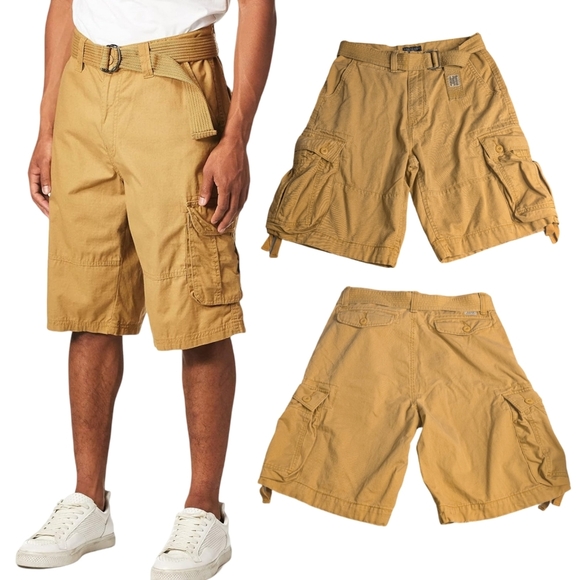 U.S. Polo Assn. Players Edition Mens Baggy Cargo Shorts Size 36 Y2K - Picture 1 of 12